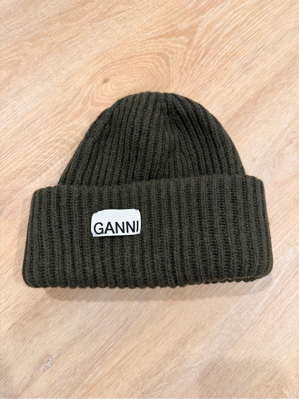 GANNI Wool oversized beanie